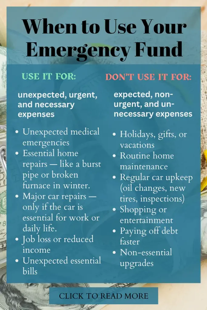 cuándo utilizar el fondo de emergencia