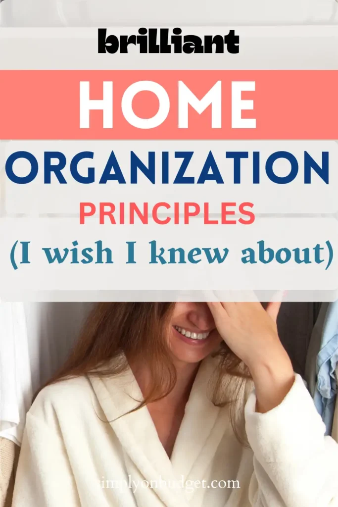 home organization principles