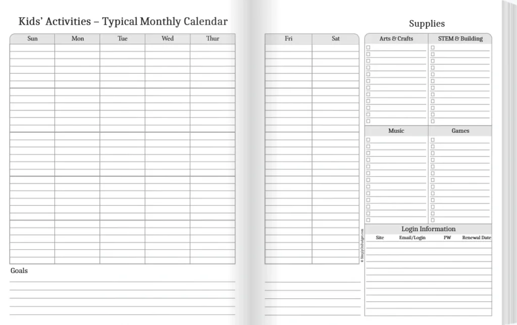 daily planner printout